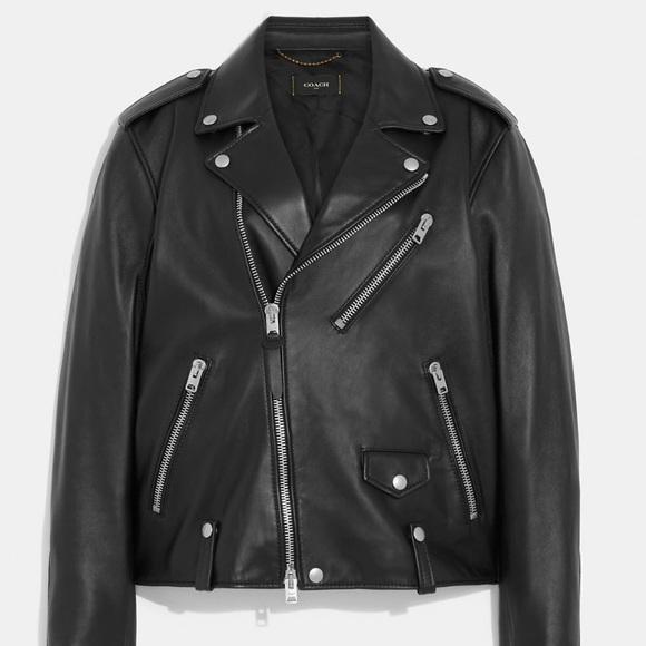 Coach leather moto jacket - Picture 5 of 8
